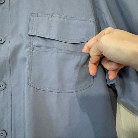 Duluth Trading Co Mens Fishing Shirt No Fly Zone Long Sleeves Size Large - Picture 4 of 7